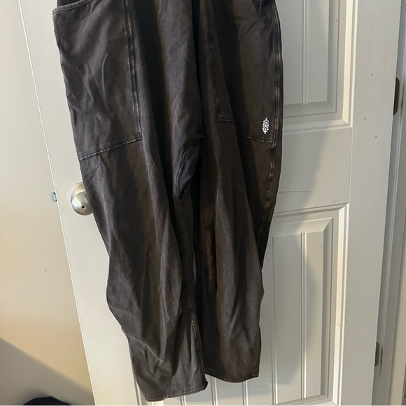 Hot Shot Onesie Charcoal Gray Relaxed Wide-Leg Jumpsuit - Picture 3 of 4